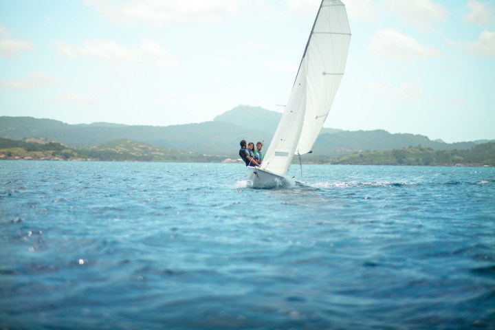 a small boat in a body of water