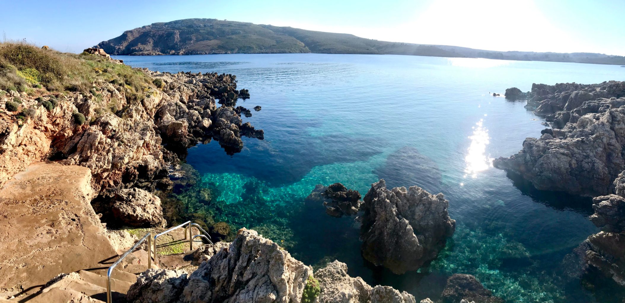 Rincón para bañarse en Fornells