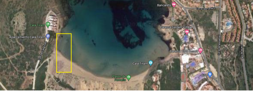 cala tirant kitesurf map